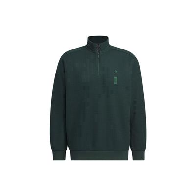Sudadera de Punto Cálido Wuji con Media Cremallera para Hombre Tops Verde Oscuro IX4297
