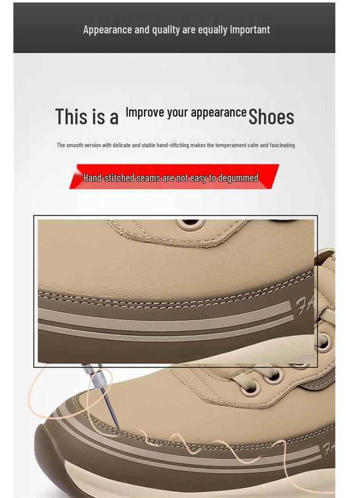 Men's Lightweight Breathable Dad Shoes - Soft Sole Casual Running Sneakers for Spring/Autumn 2025