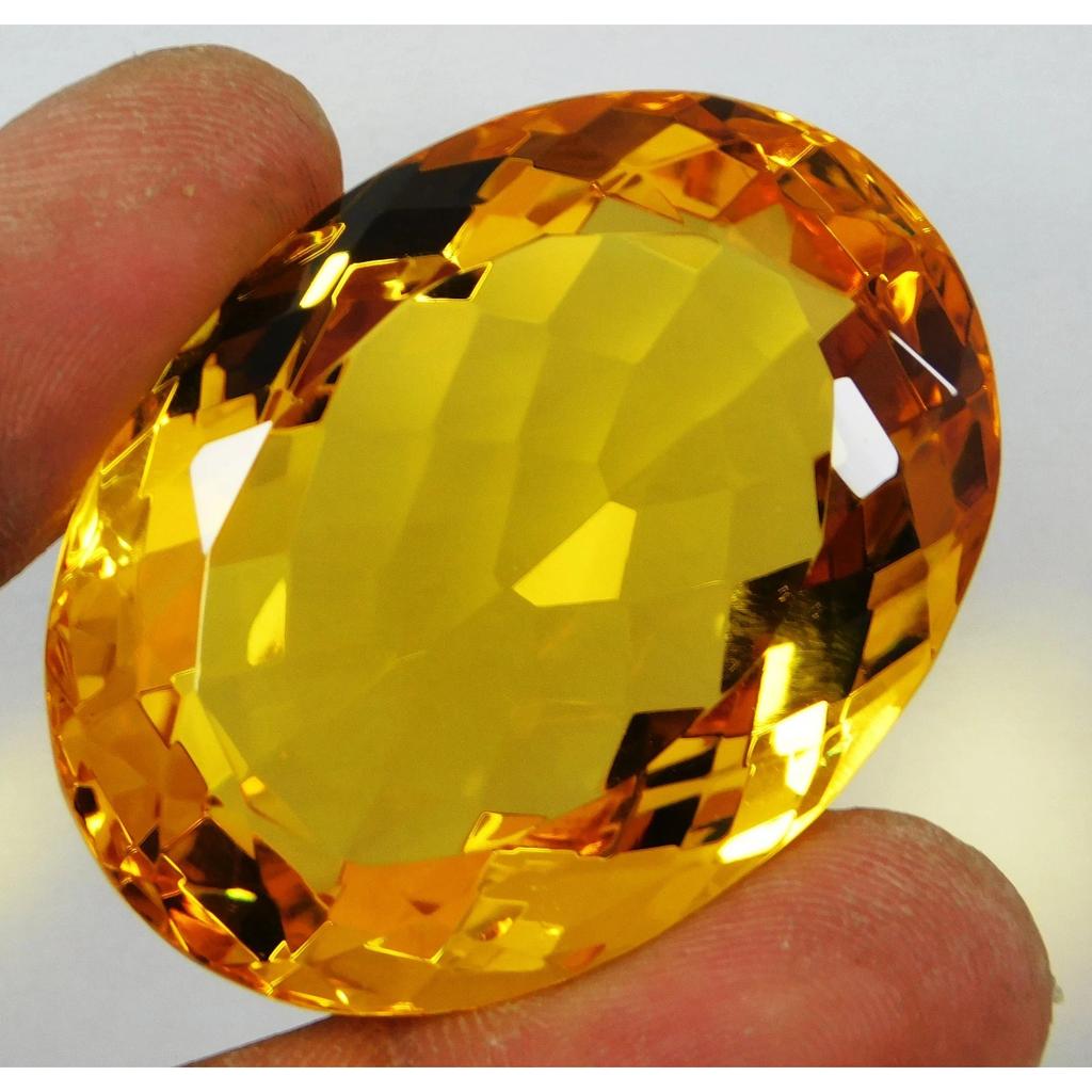 Certified 184.65 Ct Brazilian Yellow Topaz Oval Cut Natural Loose Gemstone