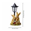 Solar Hare Statue Decorative Light Warm Glow Garden Decor for Pathway, Yard, Patio Carrot
