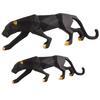Showpiece for Home Decor Showpiece | | Black Panther Showpiece for Living Room Decor | Office Table Decorative Animal Showpiece (Combo Set of 2)