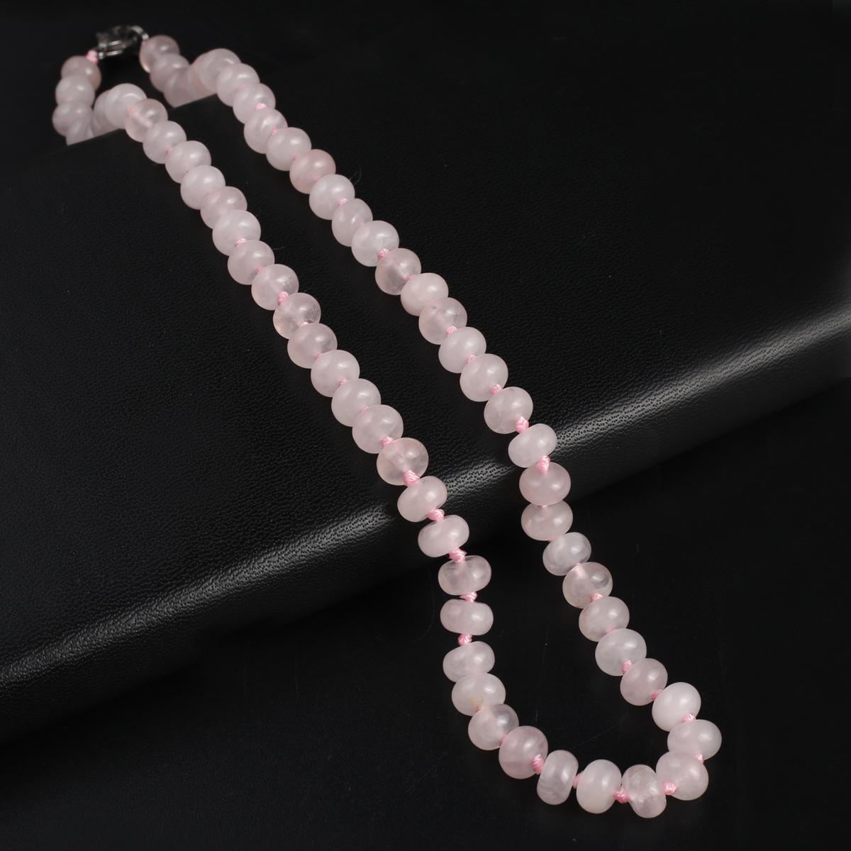 

Женское ожерелье из натурального камня, ожерелье из розового кварца, нерегулярные бусины, подвески для подарка на день рождения, длина 45 см 45cm