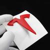 ZFX1 Metal Alloy Car Front Hood Emblem Rear Trunk 3D Sticker for Tesla Model 3 ModelY Replacement Badge Decoration Accessories