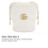 GUCCI GG Marmont Quilted Leather Bucket Bag, Shoulder Bag, Crossbody Bag Mini Women's White 575163-DTDRT-9022