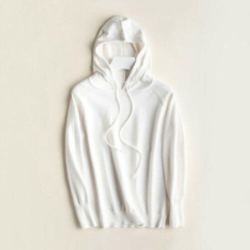Locker gestrickter Damen-Hoodie aus weichem Kaschmir für kuscheligen Komfort