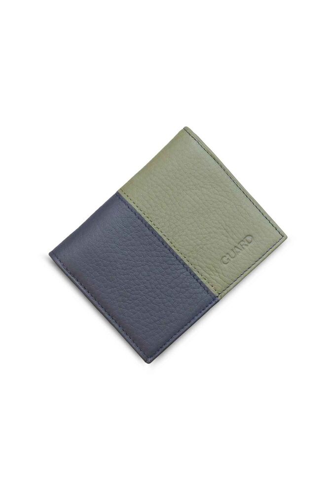 

Guard Matte Khaki Green - Navy Blue Leather Men s Wallet зеленые хаки