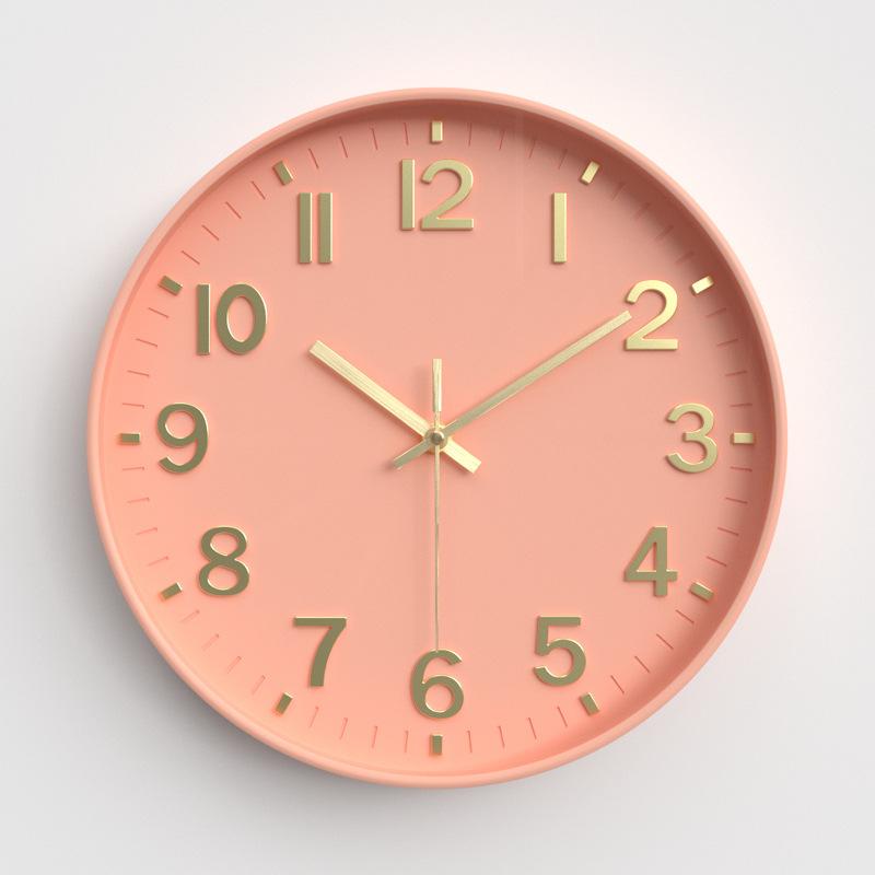 Living Room Wall Clock Modern Simple Home Clock Bedroom Silent Wall Clock Round Quartz Clock 12 Inches 30CM