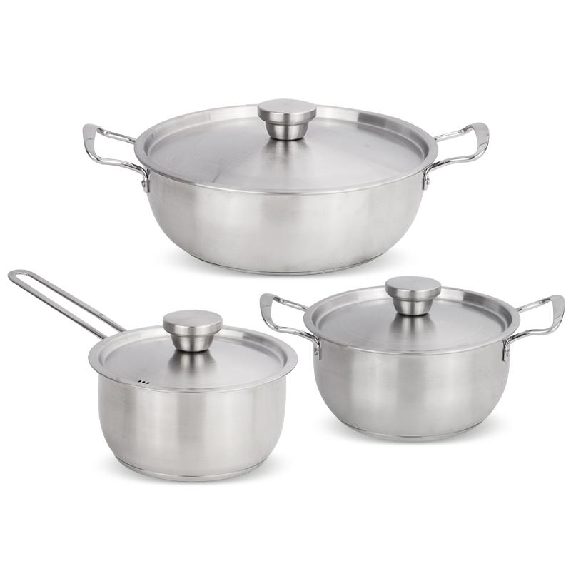 Hot Sale Kitchenware Stainless Steel Casserole Cooking Pots and Pans Cookware Set