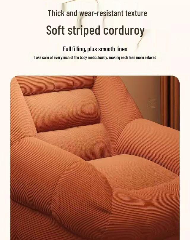 Cozy Tatami Sofa Recliner: Small, versatile leisure chair for bedroom or living room, perfect for lounging or sleeping.