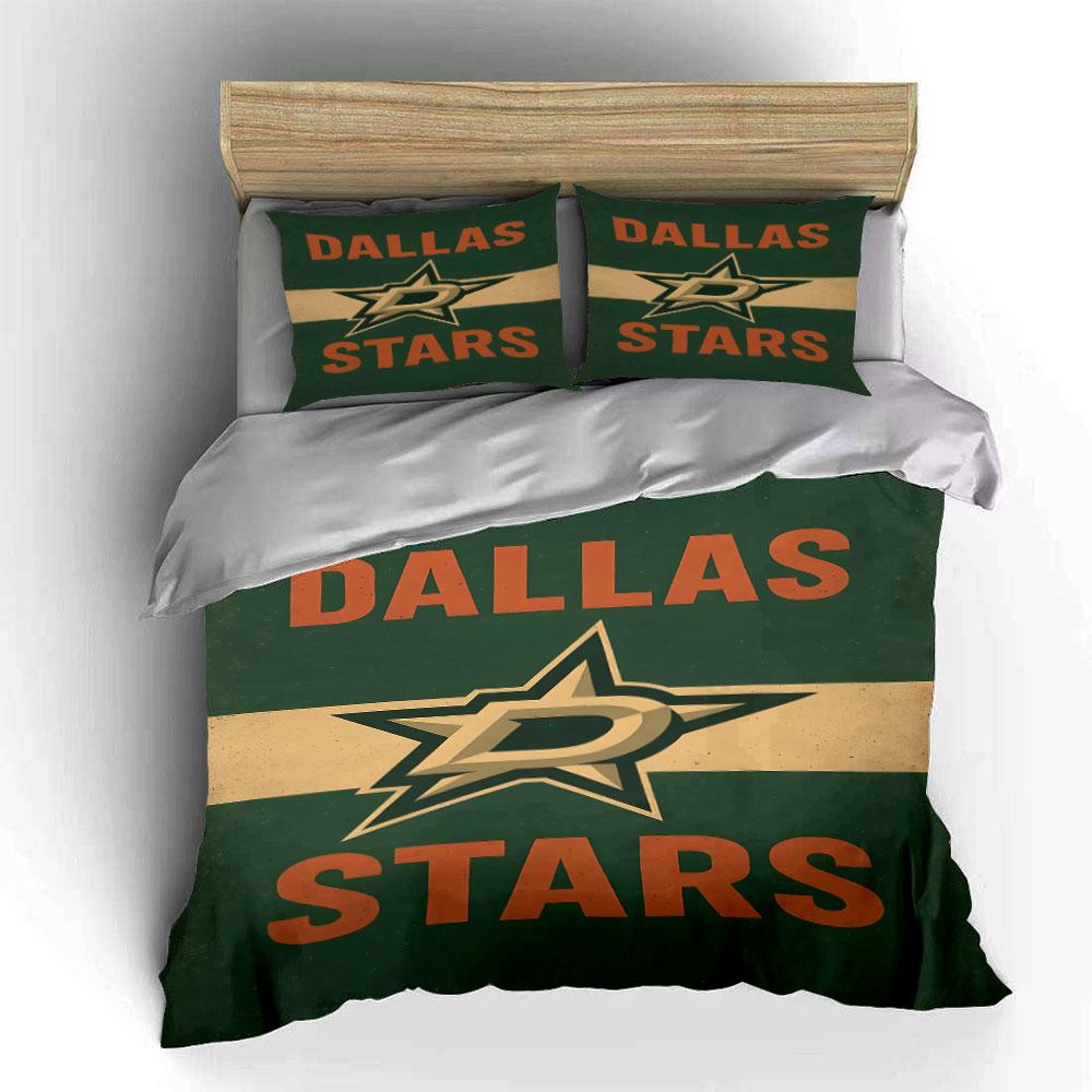 Dallas Stars Logo Bedding Design Print Bedding Set Duvet Cover Pillowcases (1* Duvet Cover 2* Pillowcases Do Not Include Comforter)