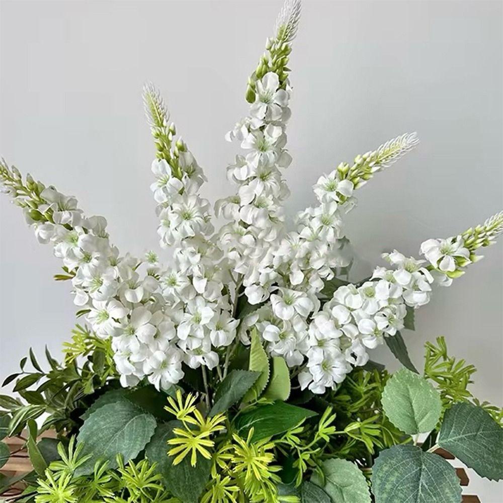 5 Stems Hyacinth Artificial Flowers Multicolor Fake Delphinium Flowers  Party Supplies