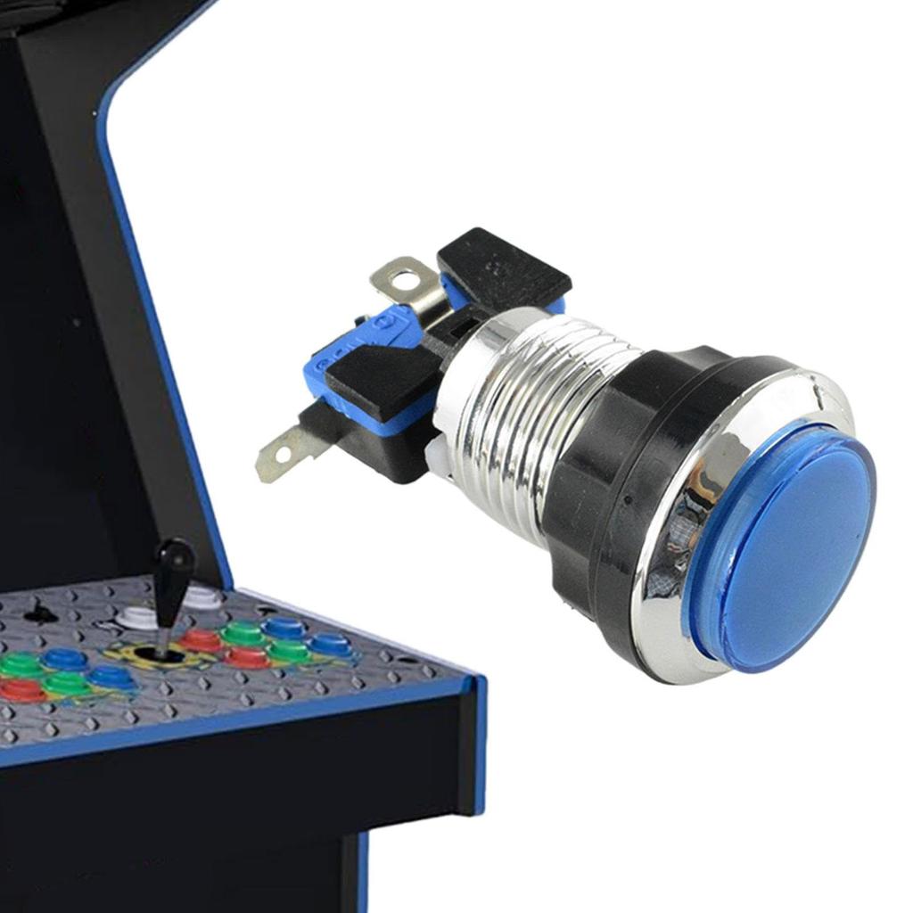 Yazisam Arcade-Spielkonsolen-Taste, Arcade LED-beleuchteter Druckknopf - Kleine runde Tasten