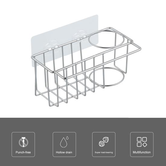 Suport Burete Organizator Caddy pentru Chiuveta de Bucătărie Capacitate Portantă Mare Design Gol Ușor de Instalat Raft Organizator Caddy pentru Chiuvetă