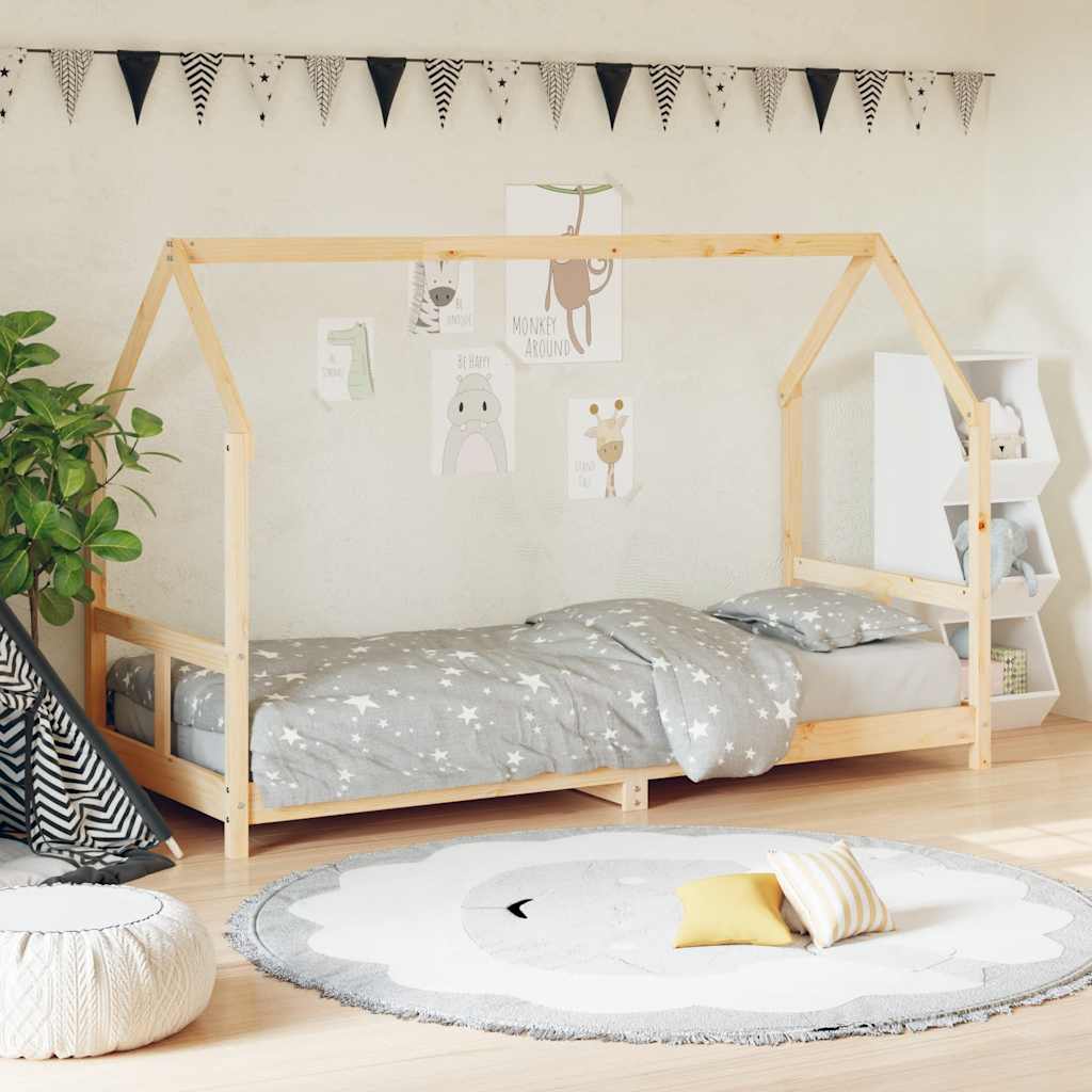 Kids Bed 80 X 200 Cm Solid Pine Wood