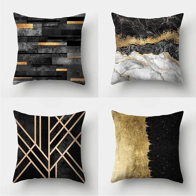 45x45cm Black Leaf Butterfly Printed Pillowcase, Bohemian Style Pillowcase, Nordic Home Decor Washable Cushion Cover.