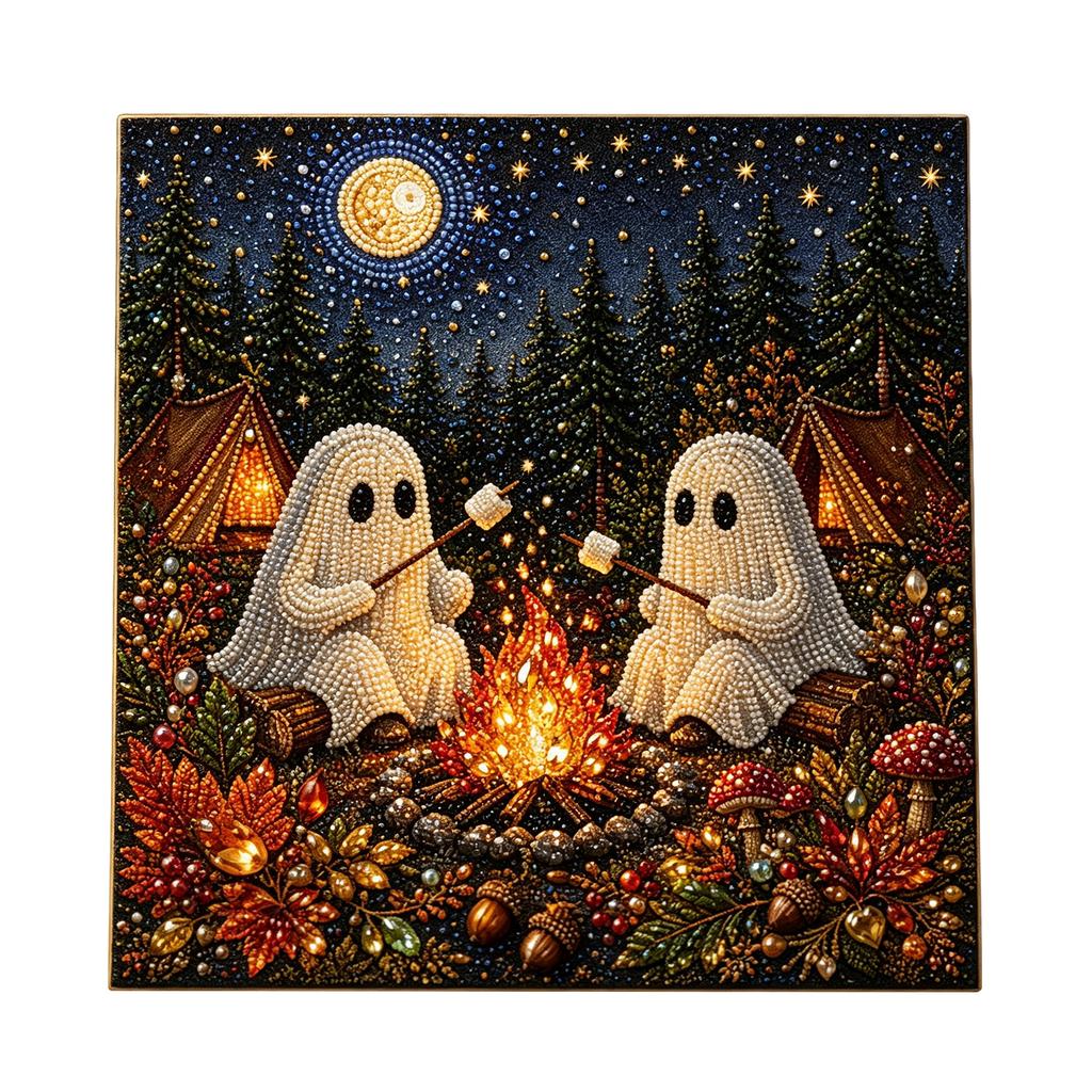Halloween Diamond Art Kit Ghost Barbecue Design