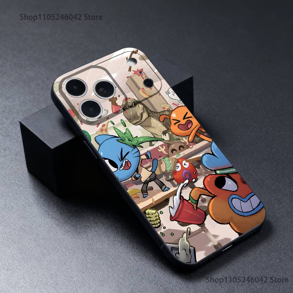 

G-Gumballs And D-Darwins Wear-resistant Phone Case For iPhone 17,16,15,14,13,12,11,Pro,Max,Plus Black Soft Cover iPhone13PRO