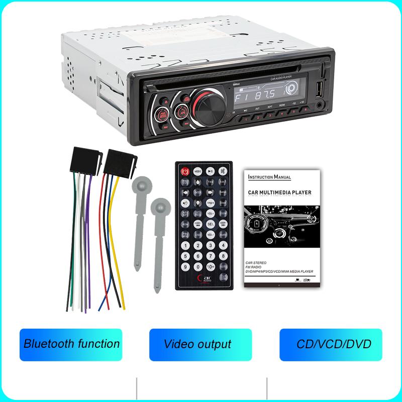 

BQCC 1 Din автомобильный радиоприемник стереоплеер MP3-плеер FM-радио стерео аудио ISO USB/SD с приборной панелью DVD VCD CD AUX вход