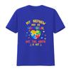 Casual Autism Awareness Non Verbal Nephew Auntie Colorful Puzzle Heart Print T Shirt vintage Washed Stylish Unisex graphic