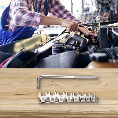 Bent Bar Wrench 3/8 Inch Drive Wrench Greasy Environments 3/8 Drive Ratchet Compatible Double End Socket Excellent Material Gear