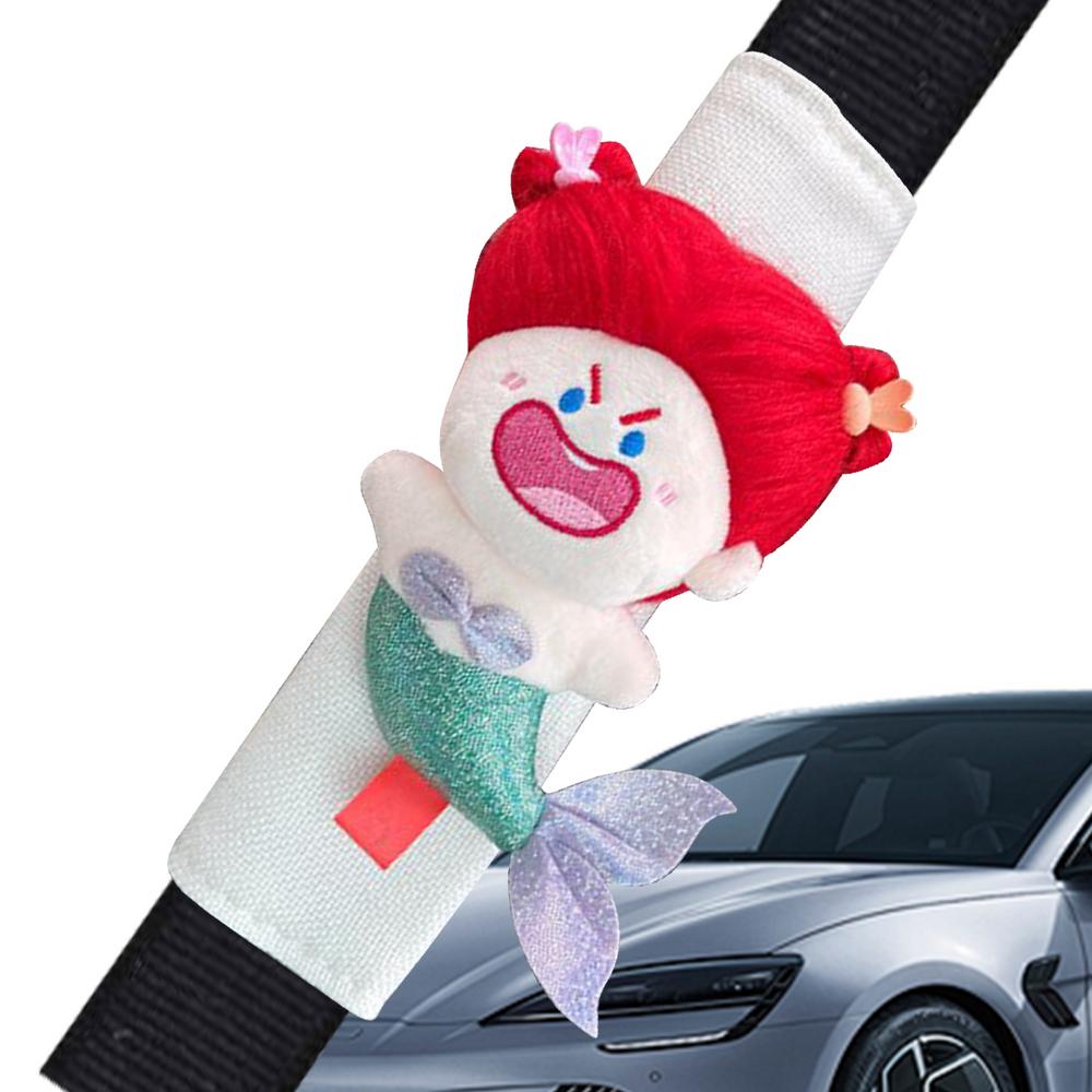 

Чехол на ремень безопасности Подушка для ремня безопасности Русалка Подушки для ремня безопасности Чехлы для ремня школьной сумки Мягкие чехлы для ремня безопасности для детей и взрослых Автомобильные аксессуары красный