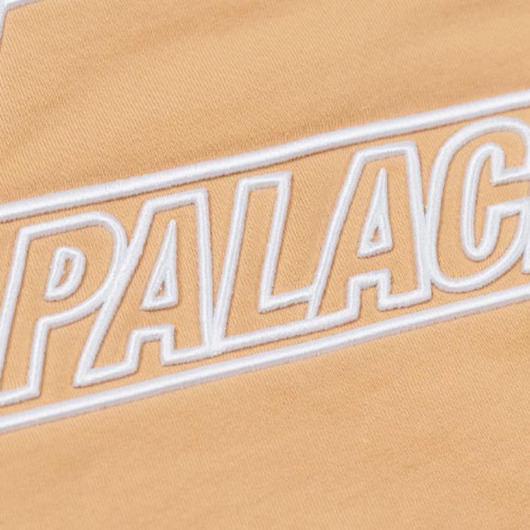 Palace Outliner Designer Crew Neck Sweatshirt With Back Triangle Print Unisex Tops Yellow P20CS144