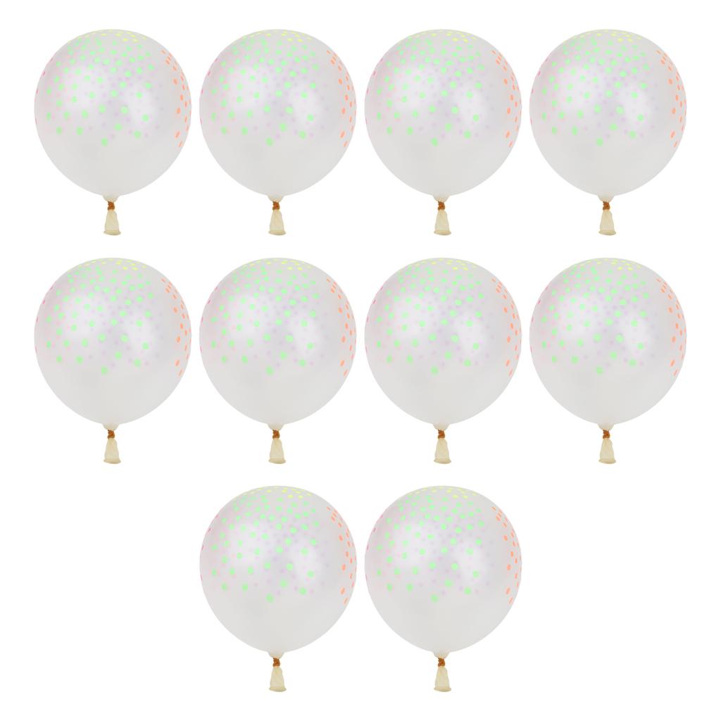 Birthday Balloons Party Decor 10 Clear Neon Party Supply Reactive 10Pcs Clear Emulsion Illuminate Stars Points