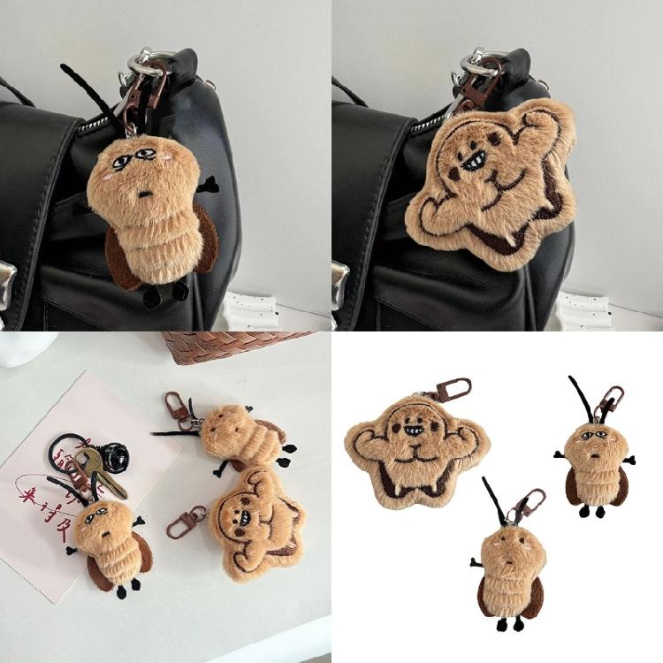 Encantador Juguete de Peluche de Dibujos Animados de Cucaracha para Niños Llavero Cucaracha de Dibujos Animados Encanto Suave Peludo Juguete de Cucaracha Relleno