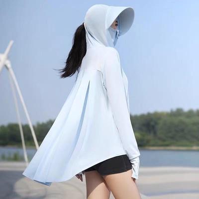2024 Women's Summer Mid-Length Ice Silk UV Protection Breathable Coat