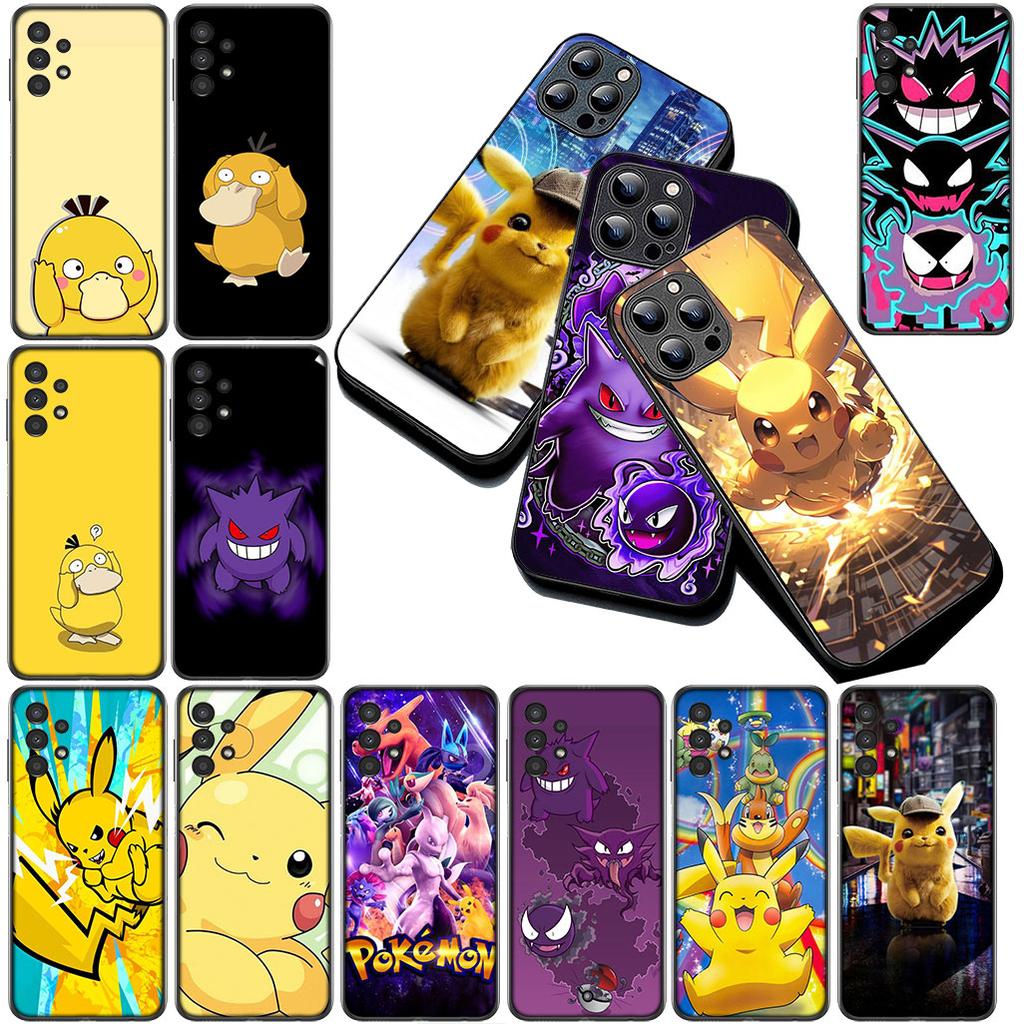 for Samsung Galaxy S20 S22 S21 FE Ultra Plus A07 A17 A15 A16 A25 A57 A37 Phone Case P-Pokemons GO Gengar P-Pikachus Psyduck
