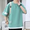 Men's Short-sleeved T-shirt Summer Casual Loose Five-point Sleeve T-shirt