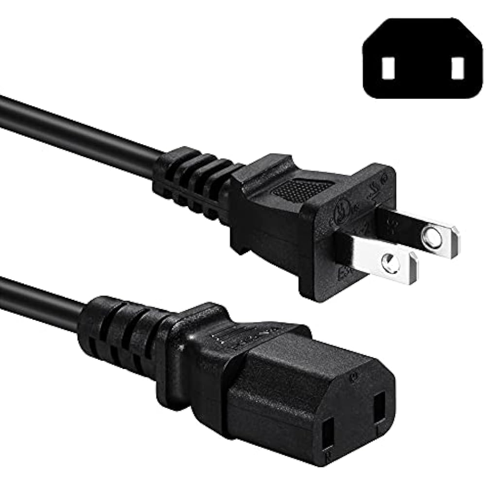 Power Cord Cable Compatible with Sony PS4 Pro Console, 1 360 Slim/1 One/1 360 E Power Supply Bric...