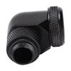 Water Cooling Fitting 360 Degree Rotating Computer WaterCooled AntiDropping Hard Tube Connector(Black )