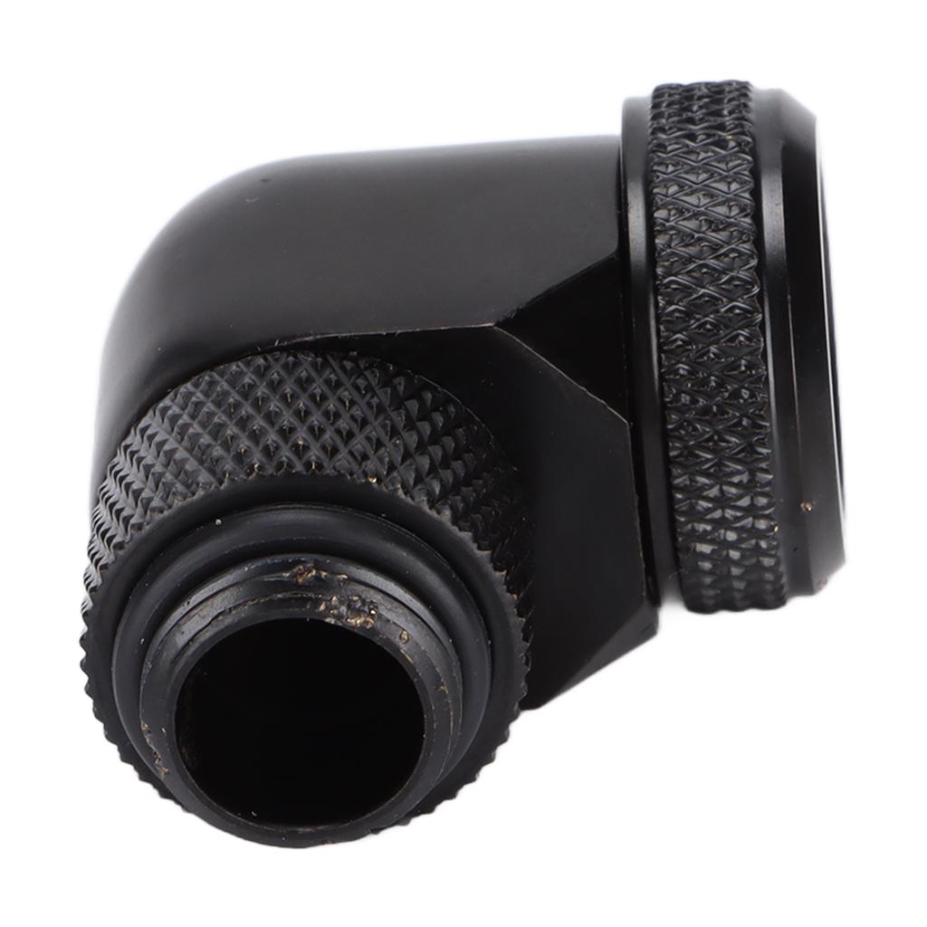 Water Cooling Fitting 360 Degree Rotating Computer WaterCooled AntiDropping Hard Tube Connector(Black )