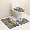 Weihnachts-Badezimmer-Bodenmatte Toilette Dreiteiliges Set