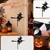Halloween Door Decal Stickers with Witch Hats and Pumpkins - Self-Adhesive Wall Decals for Light Switches (1919 Cm)