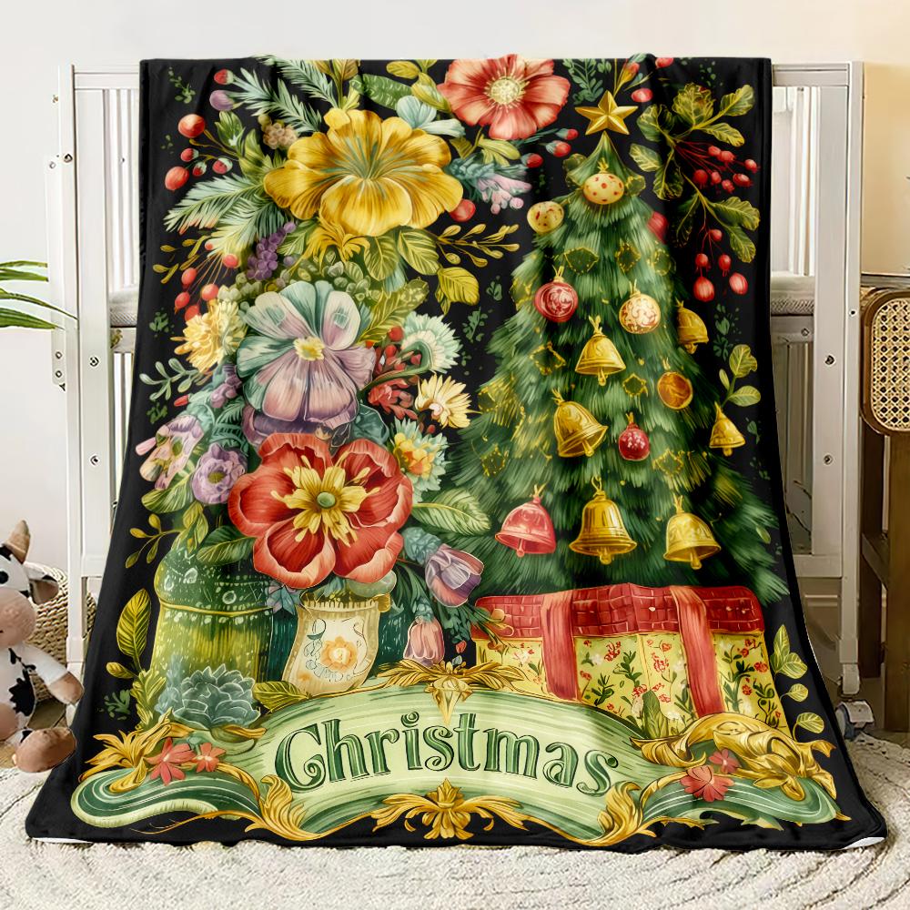 Traumhaftes Weihnachts-Flanell-Dünndecke Schlafzimmerdecke, Wohnzimmer, Sofadecke, Studentenbüro Nickerchen, Campingausflug, Kindergeschenk