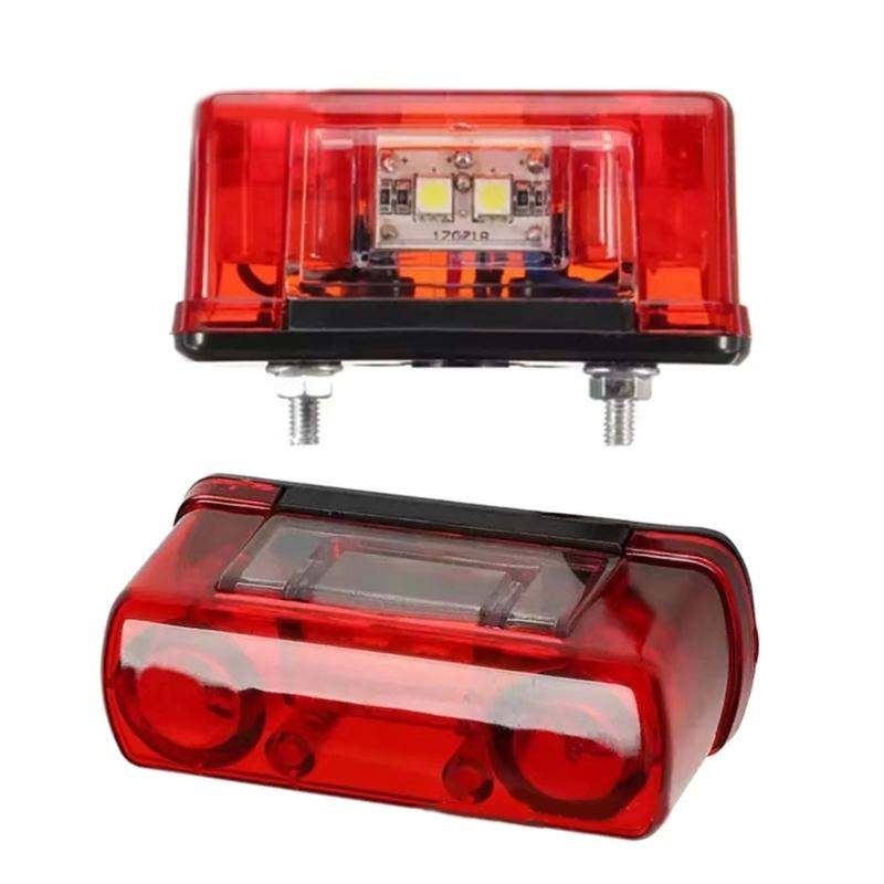12V 24V Car LED License Number Plate Light Lamp Waterproof Truck License Plate Rear Tail Light Replacement Accessories