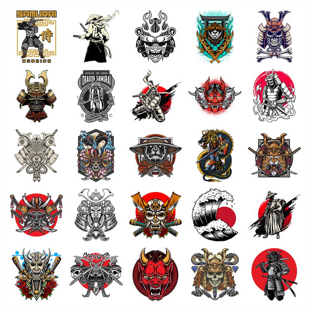 102550 Stück Japanische Samurai PVC Wasserdichte Aufkleber Laptop Gepäck Wasserbecher Handyhülle Gitarre Kühlschrank Auto Motorrad