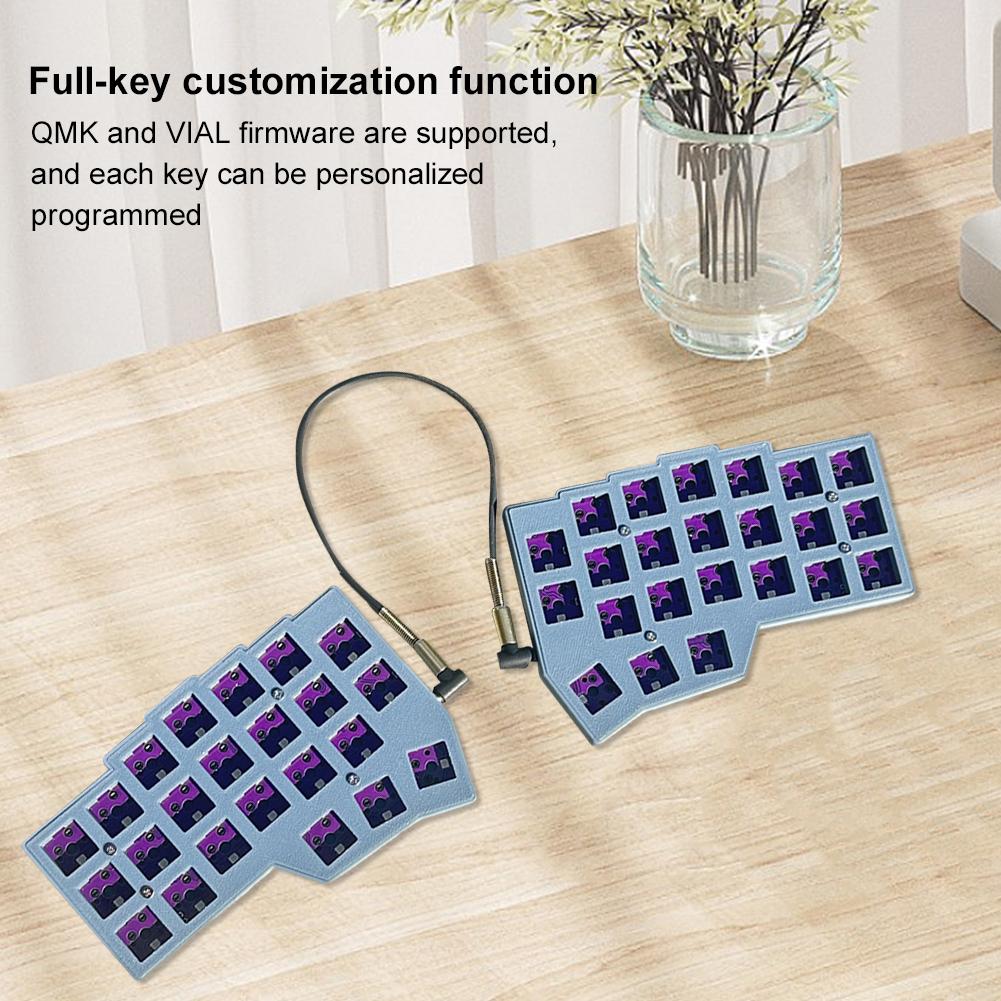 Split Keyboard Wired Left Right Hand Keyboard Hot Swap Keyboard Support QMK/VIAL Customized PC Gamer Accessories