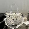 Bowknot Print Women's Shoulder Bag Large Capacity Commuting Handbag Underarm Tote Bag  School
