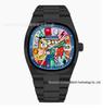 Montre Quartz Cartoon Graffiti Tendance Nationale: Grand Cadran pour Enfants et Hommes