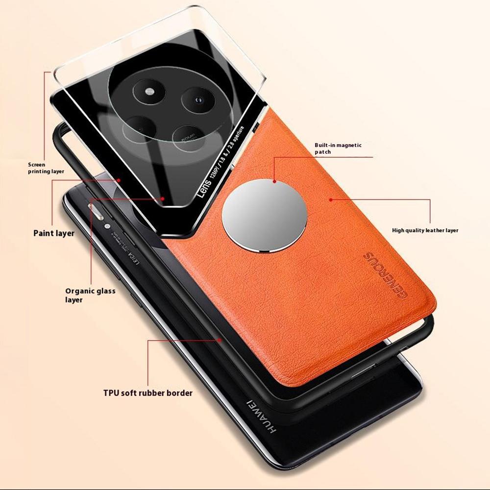 For Xiaomi Poco C75 4G/Redmi 14R 5G/14C 4G Case Leather Coated PC+TPU Phone Back Cover
