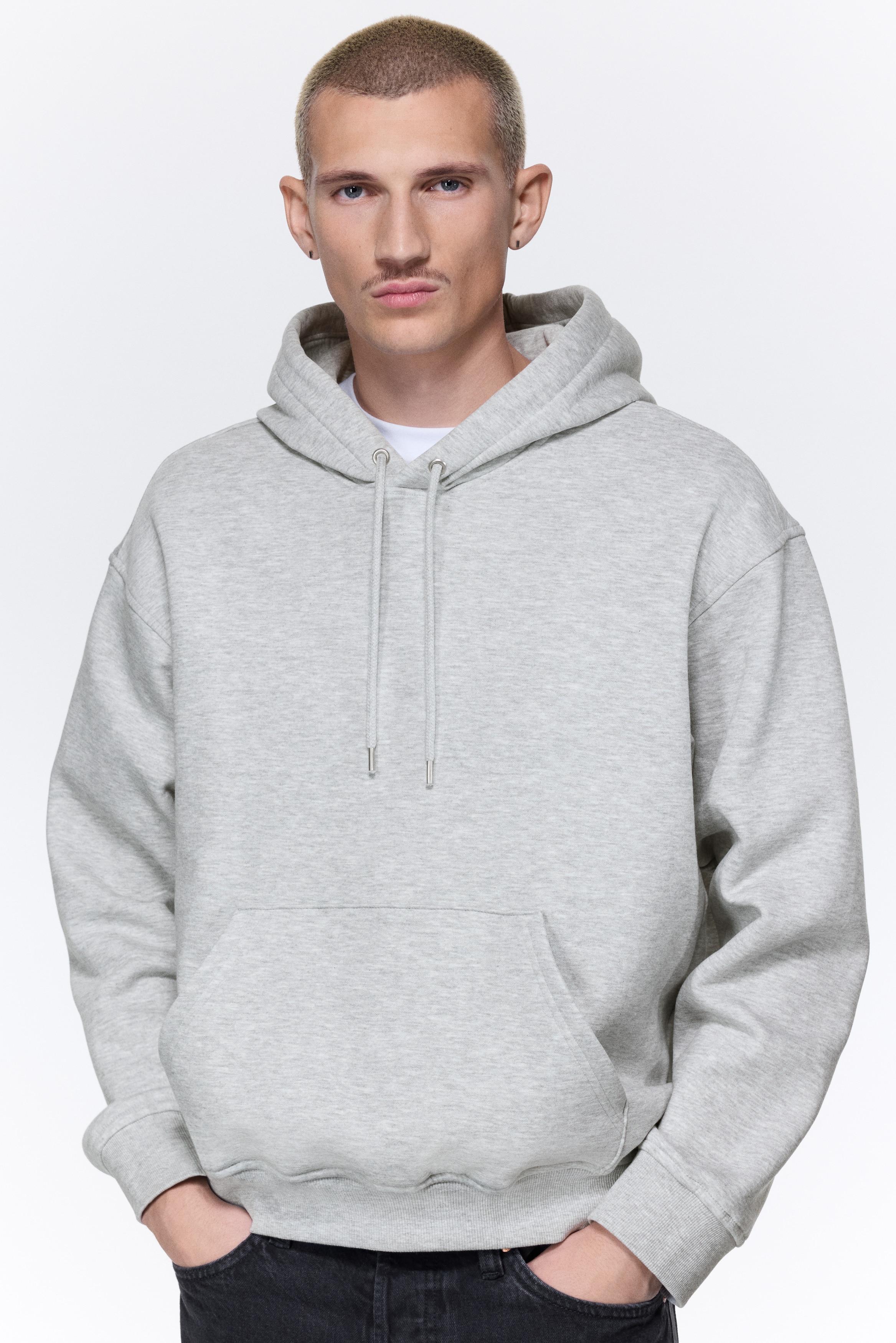 Толстовка свободного кроя HM LightHt Grey Melange XS