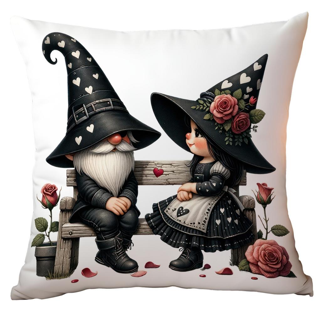 Neue Valentinstag Zwergenpaar Liebe Kissenbezug Wohnzimmer Sofa Kissenbezug