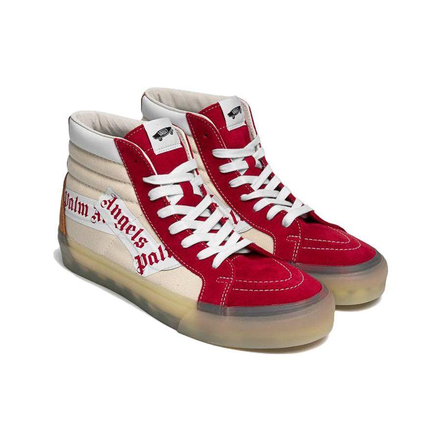 Palm Angels X Vans Sk8-Hi VLT LX Chili Pepper Unisex Sneakers Red Chipmunk VN0A3MV777W