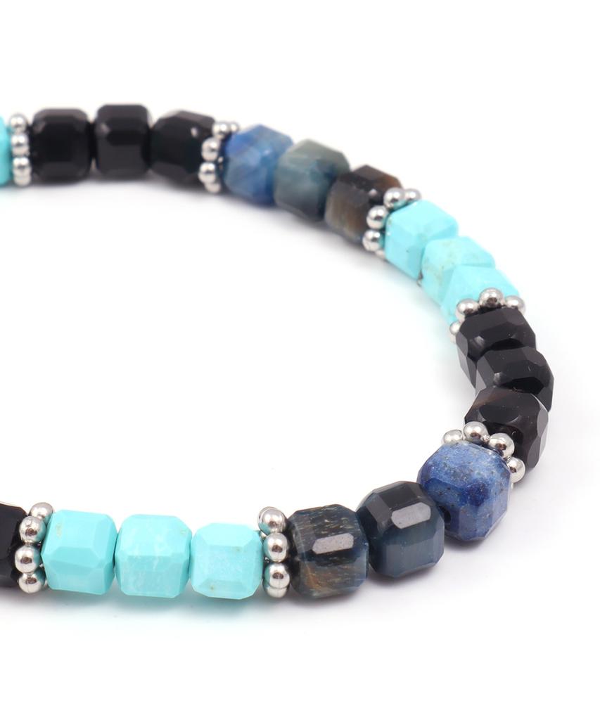 Polalita Black Türkiye Blue Mix Bracelet (Plt-Br-073_Bl)