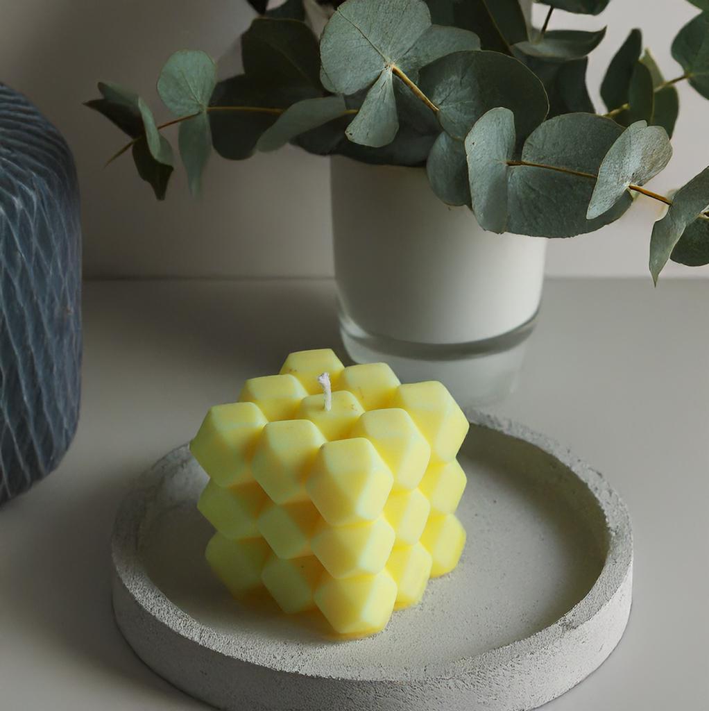 Silicone Candle Mold - Diamond Cube