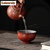 130ML Gold Sprinkled Red Mountain Teacup Antique Tea Bowl Sample Tea Cup Tea-tasting Fragrance Cup Chazhan Master Cups Teaset