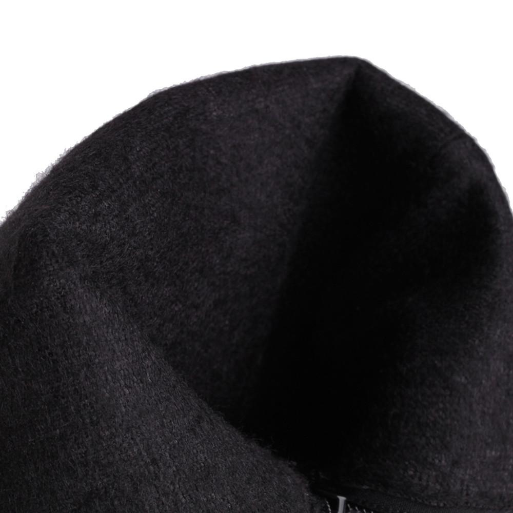 Módní dámské kozačky nad koleno Podzimní zimní boty Černé bílé střední podpatky S přezkou Dlouhé kotníkové boty Kozačky nad stehno Dámské boty Velikost 33-43